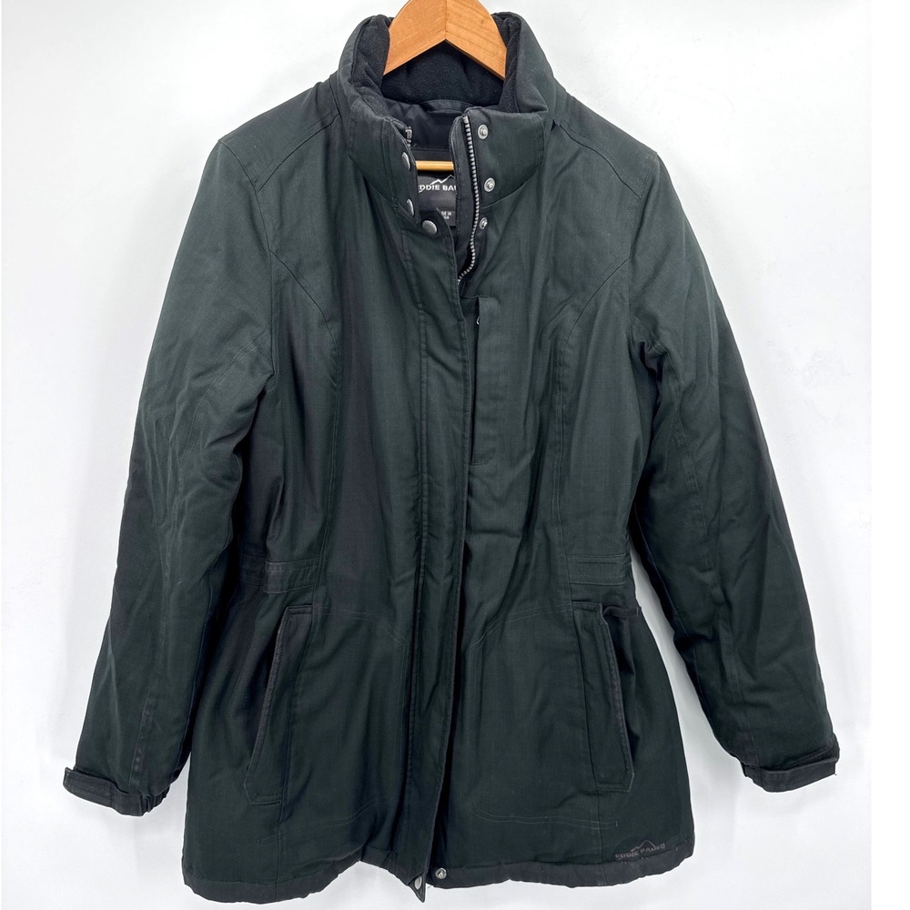 Eddie Bauer Parka Coat M Black Extreme Weather Edge EB600 Goose Down Insulated